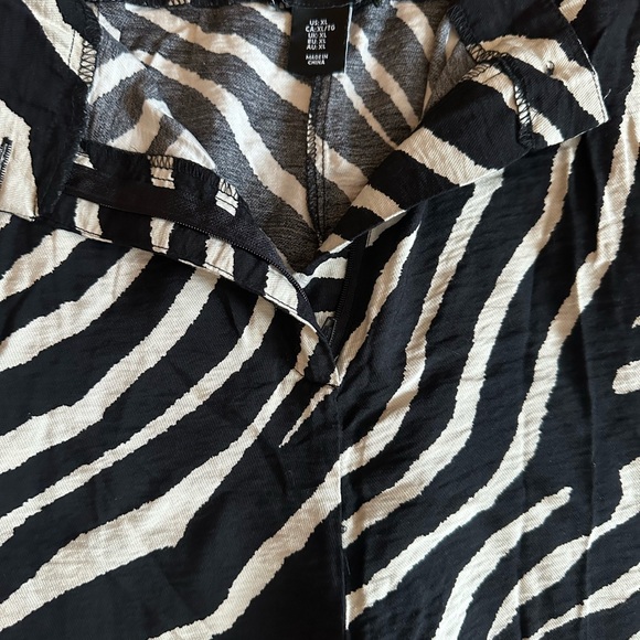 Sincerely Jules Zebra Print Wide-Leg Pants XL - Picture 2 of 5